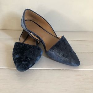 A. New. Day. Blue Velvet Flats